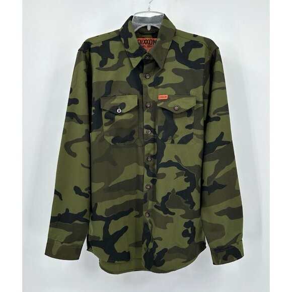 DIXXON FLANNEL COMPANY SARGE shirt camo camouflage long sleeve cotton green M - Picture 1 of 9